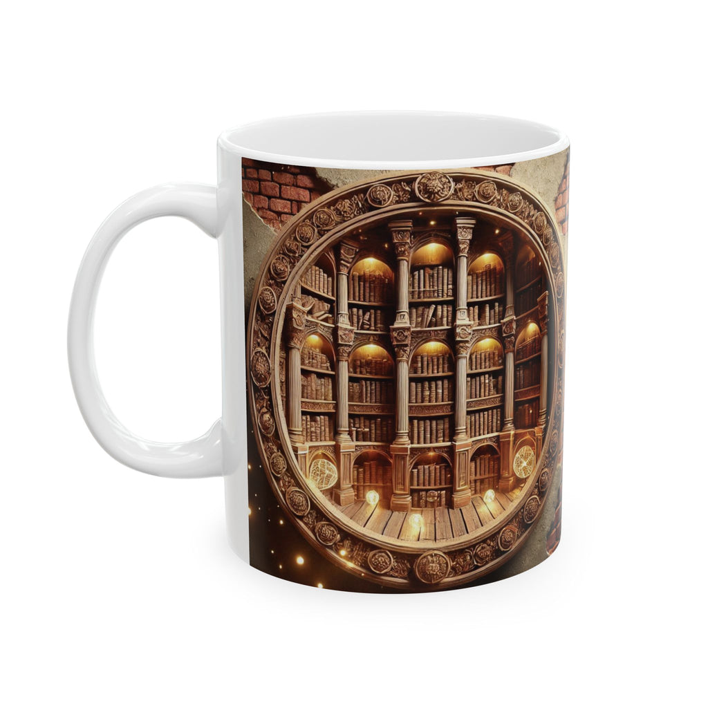 3D Bookshelf Mug-Library Book Shelf Mugs Book Lover Ceramic Mug Shelf Cup Gifts