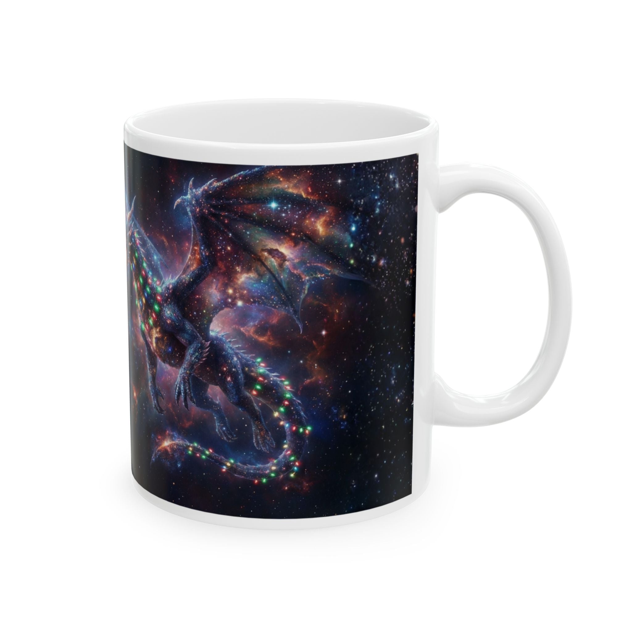 Christmas Dragon Mug Unique Funny Ceramic Coffee Cup 11oz Holiday Gift Tea Mug