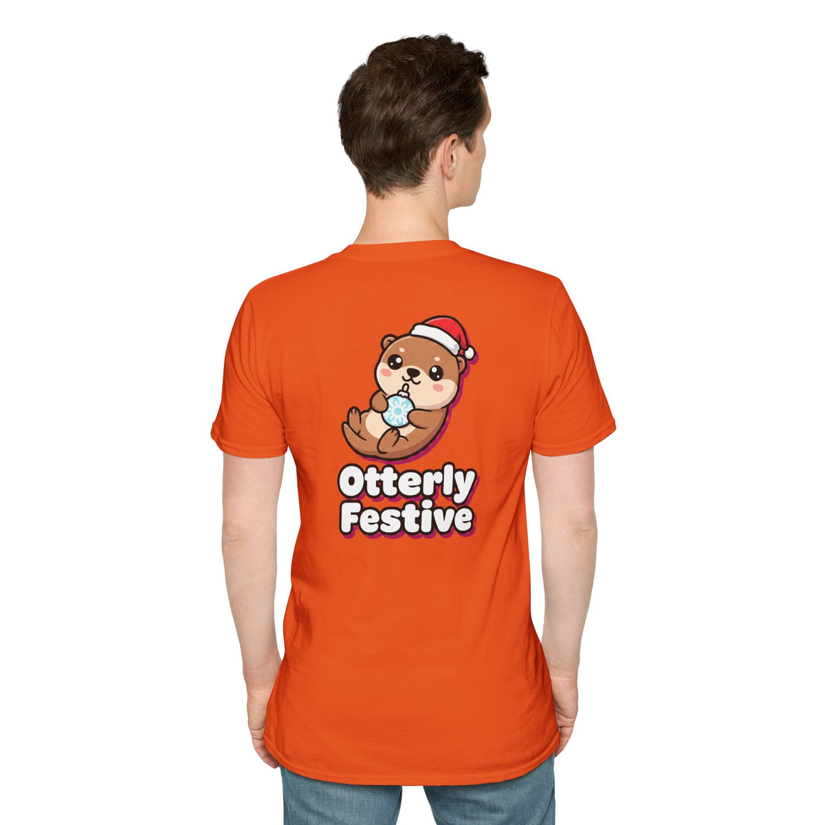 Cute Christmas Shirt Otterly Festive Funny Animal Unisex Softstyle Tee Christmas Gift