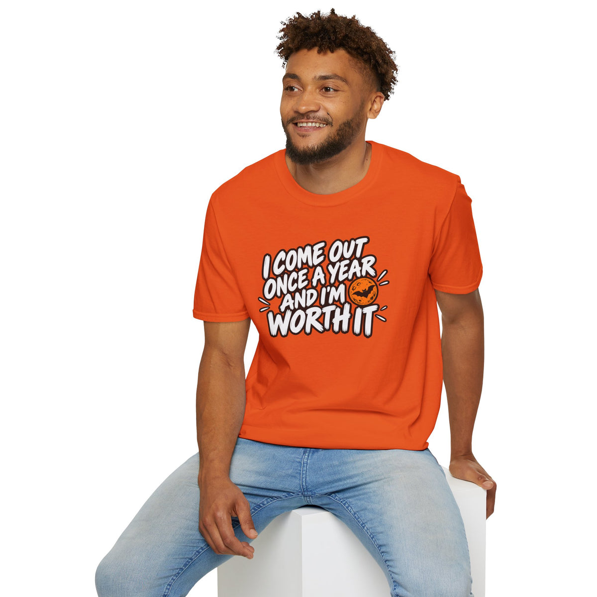 Funny Halloween Shirt I Come Out Once a Year and I'm Worth It Tee Graphic T-Shirt