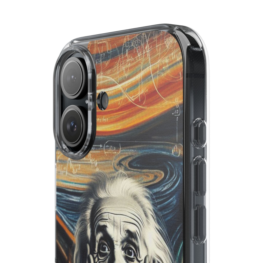 Funny Einstein Clear Phone Cases Edvard Munch Scream Unique iPhone Samsung Cases