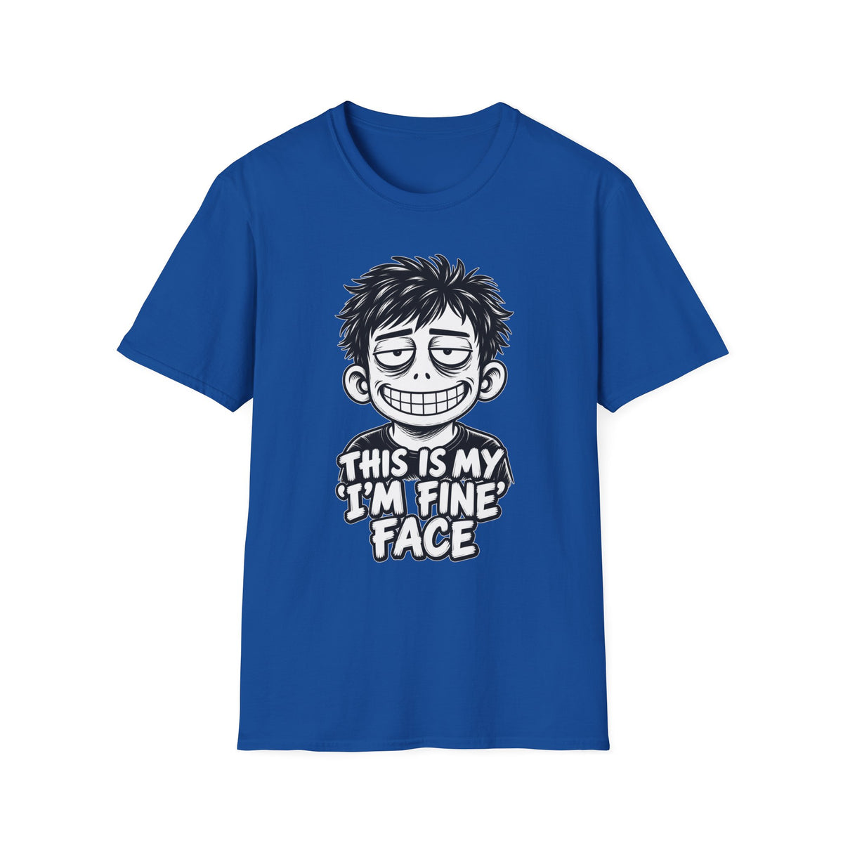 Funny Dark Humor Shirt This Is My I'm Fine Face Funny Office Tee Unique Gift