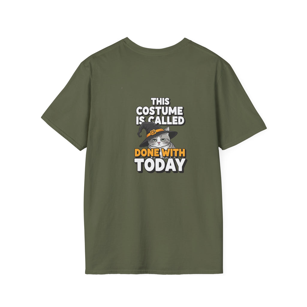Dark Humor Halloween Shirt This Costume Is Called Done With Today Funny Cat Sarcastic Unisex Softstyle Tee Adult Halloween Gift