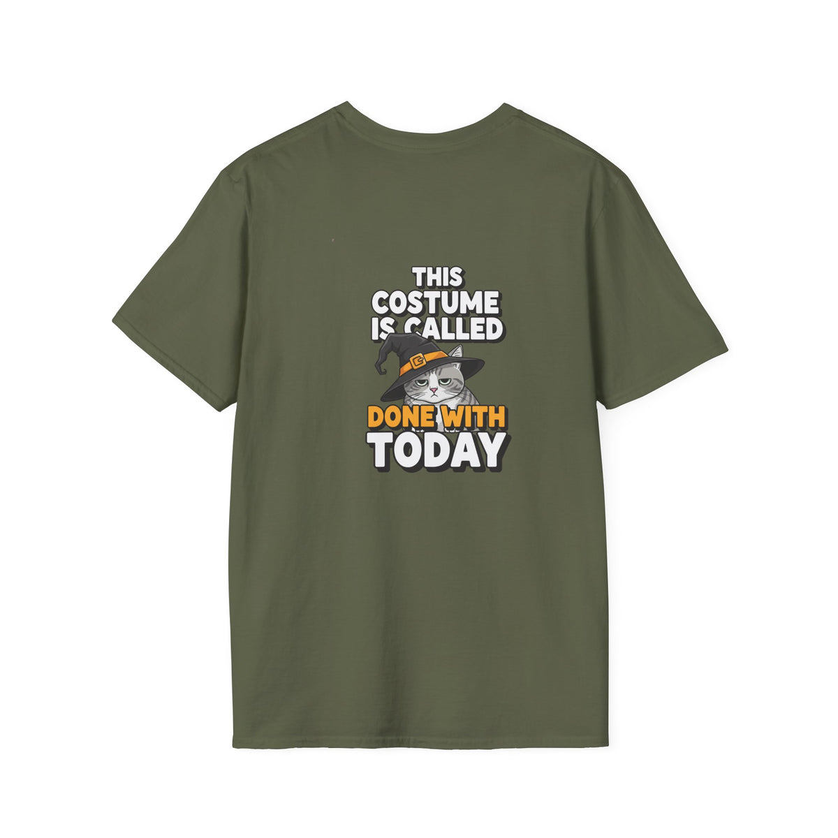 Dark Humor Halloween Shirt This Costume Is Called Done With Today Funny Cat Sarcastic Unisex Softstyle Tee Adult Halloween Gift