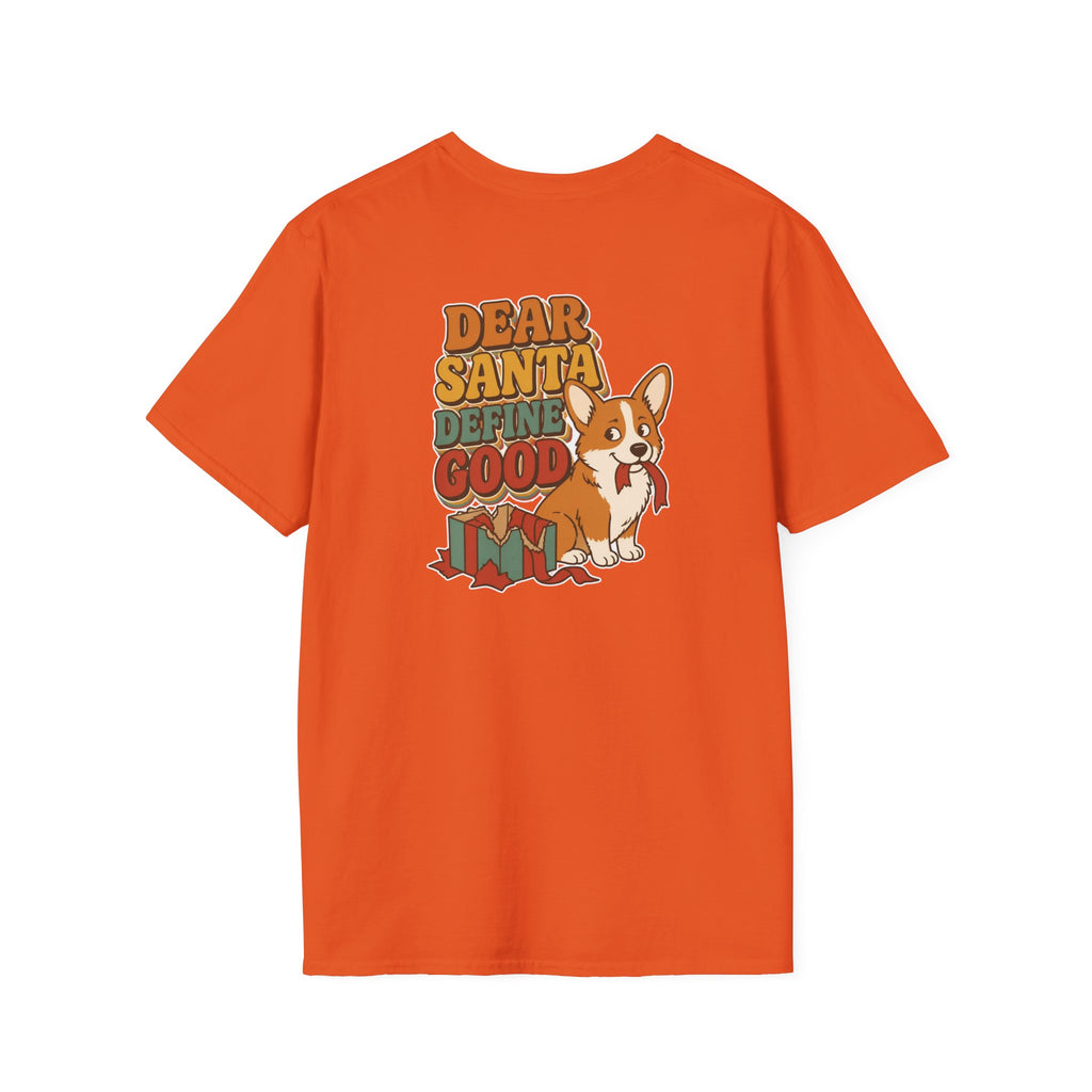 Retro Christmas Dog T-Shirt Dear Santa Define Good Vintage Dog Lover Shirt Unisex Softstyle Tee Christmas Gift