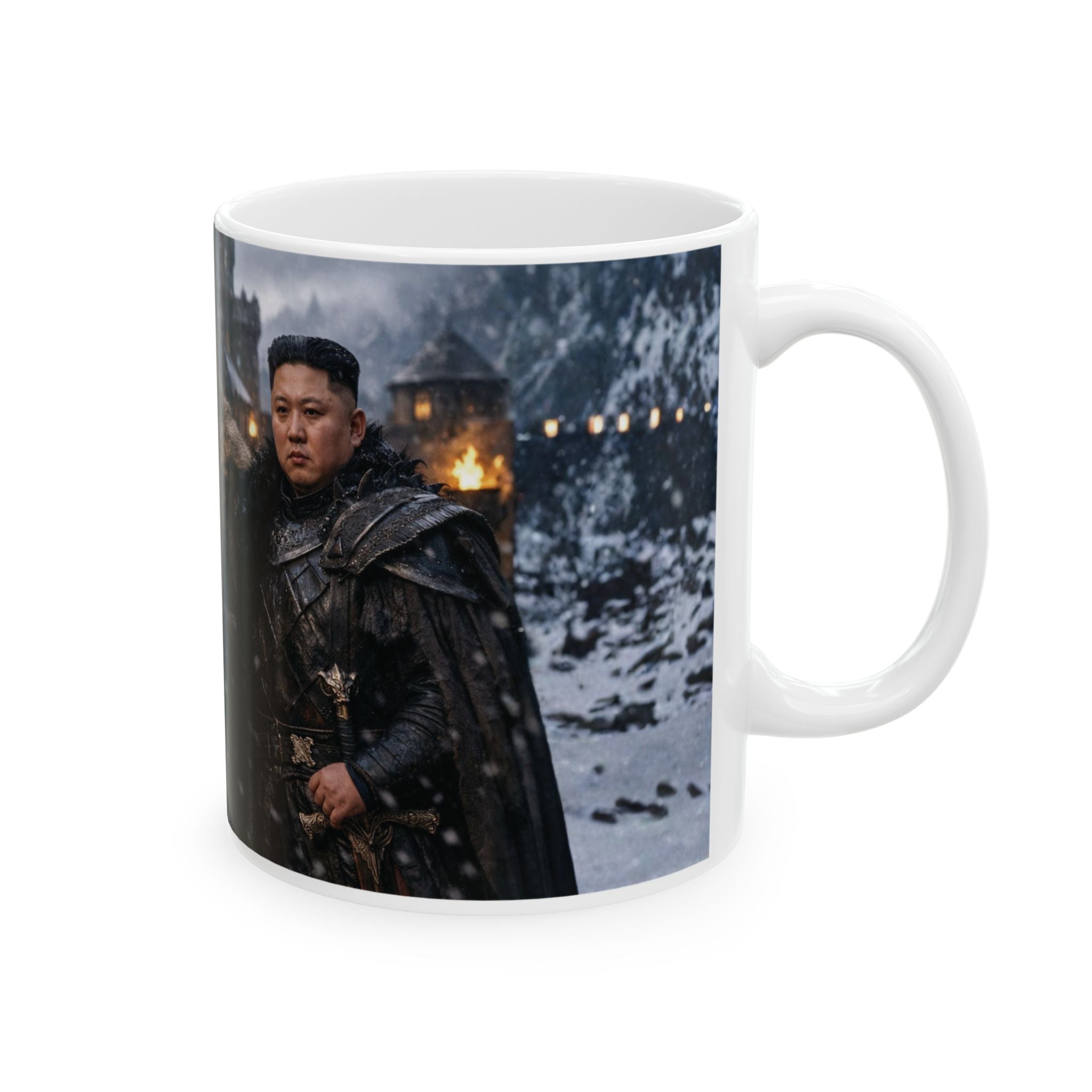 Funny Trump Putin Kim Jong in Unique Artwork Fantasy Coffee Cup Cute Gift Throne