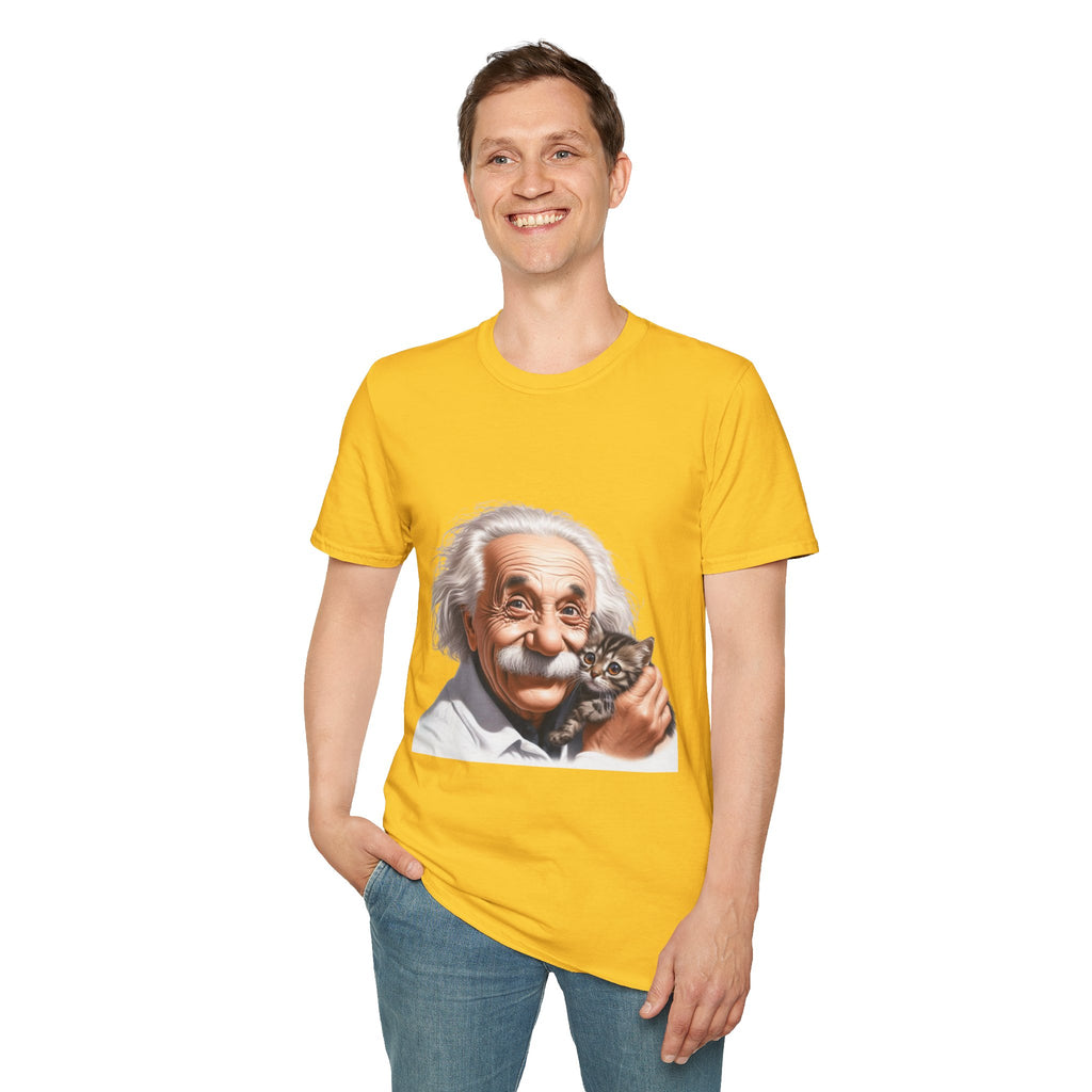 Funny Albert Einstein T-Shirt Unisex Softstyle T-Shirt Cotton Unique Gift German