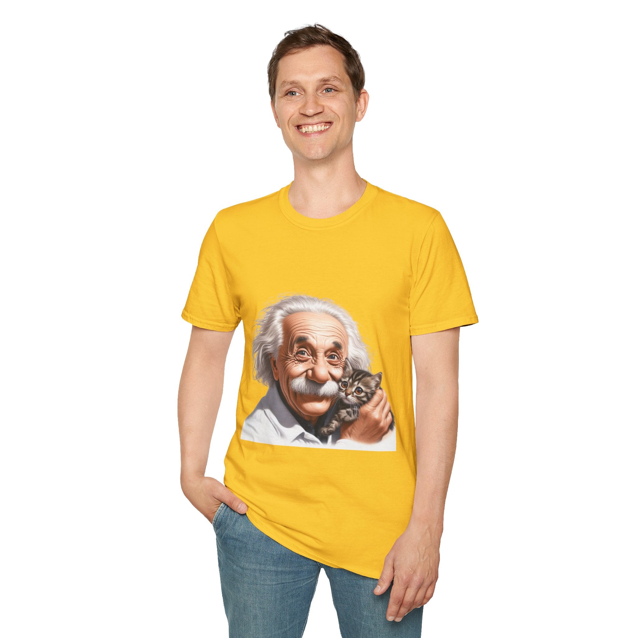 Funny Albert Einstein T-Shirt Unisex Softstyle T-Shirt Cotton Unique Gift German
