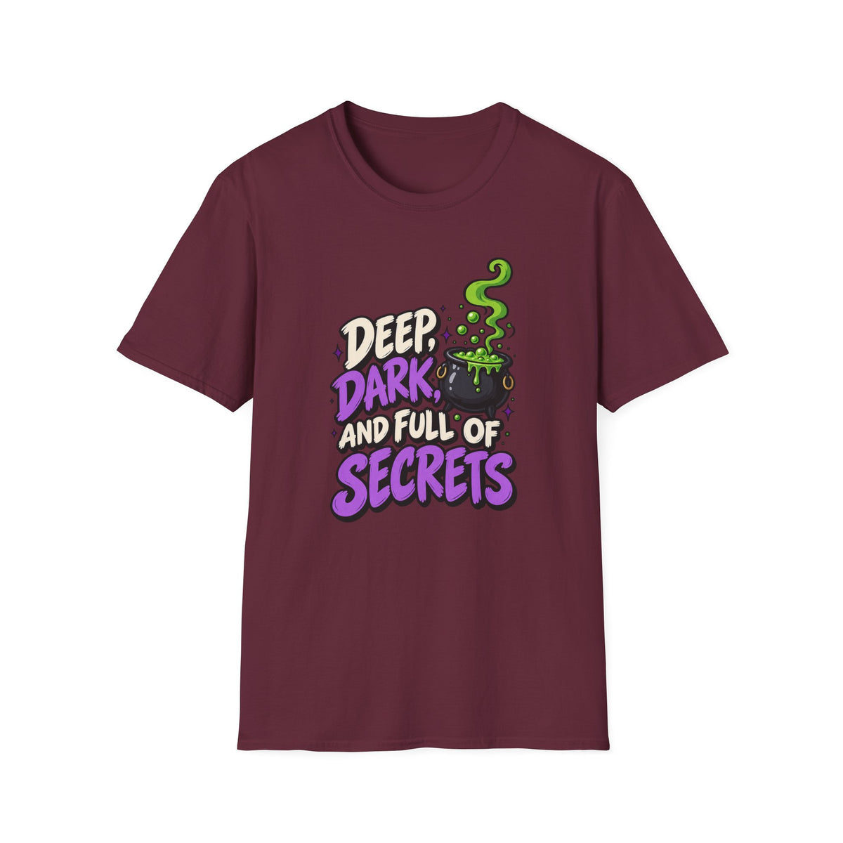 Funny Halloween Shirt DEEP DARK AND FULL OF SECRETS Novelty Tee Graphic T-Shirt