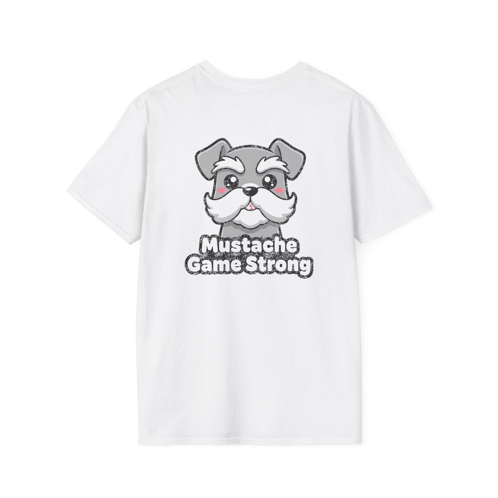 Cute Schnauzer Shirt Mustache Game Strong Funny Dog Lover Unisex Softstyle Tee Gift