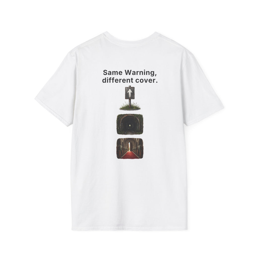 Funny Marriage T-Shirt Same Warning Different Cover Dead End Road Wedding Humor Shirt Groom Bachelor Party Tee