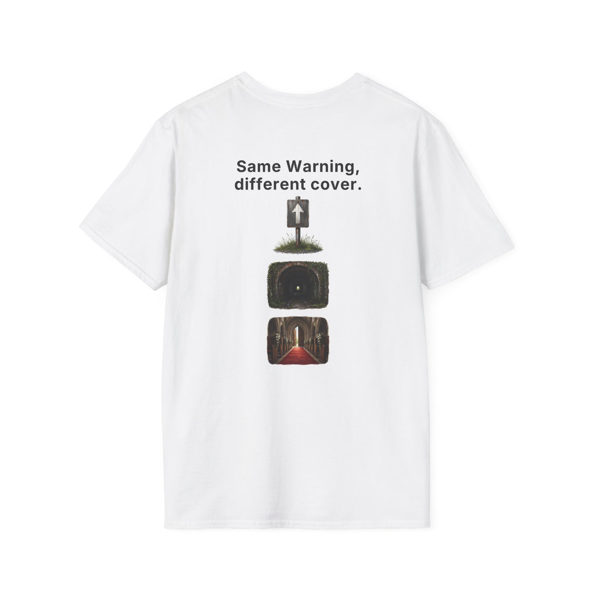 Funny Marriage T-Shirt Same Warning Different Cover Dead End Road Wedding Humor Shirt Groom Bachelor Party Tee