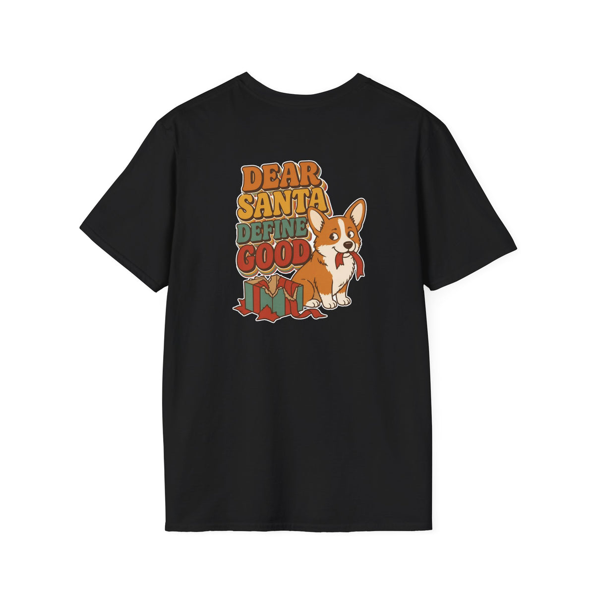 Retro Christmas Dog T-Shirt Dear Santa Define Good Vintage Dog Lover Shirt Unisex Softstyle Tee Christmas Gift