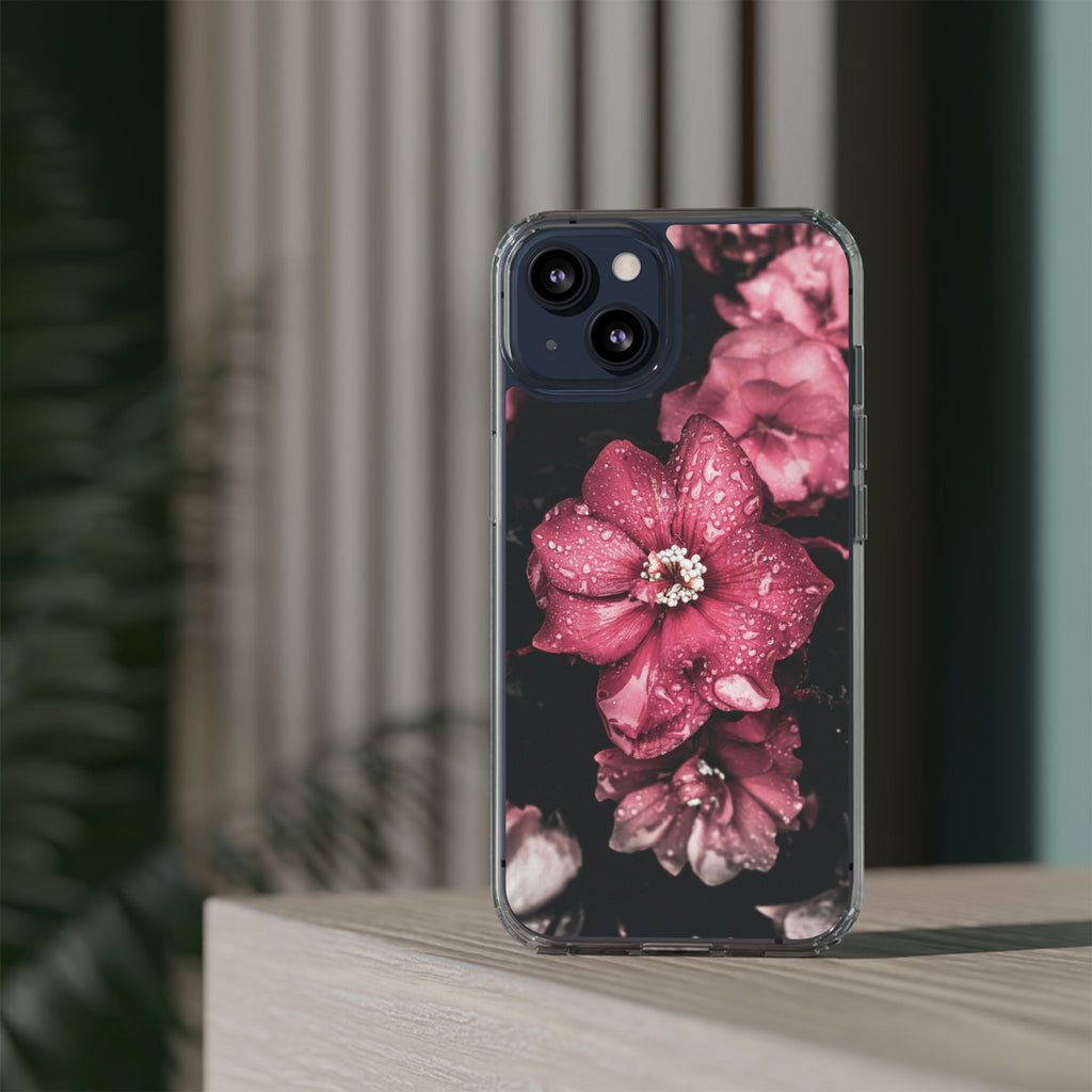 Pink Flowers Clear Cases iPhone Case Samsung Phone Case Unique Gift Cute Phone Cover Unique iPhone 17 Pro Max Phone Case