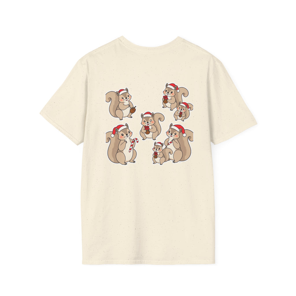 Christmas Squirrels Family T-Shirt | Cute Cartoon Design Unique Holiday Gift Shirt