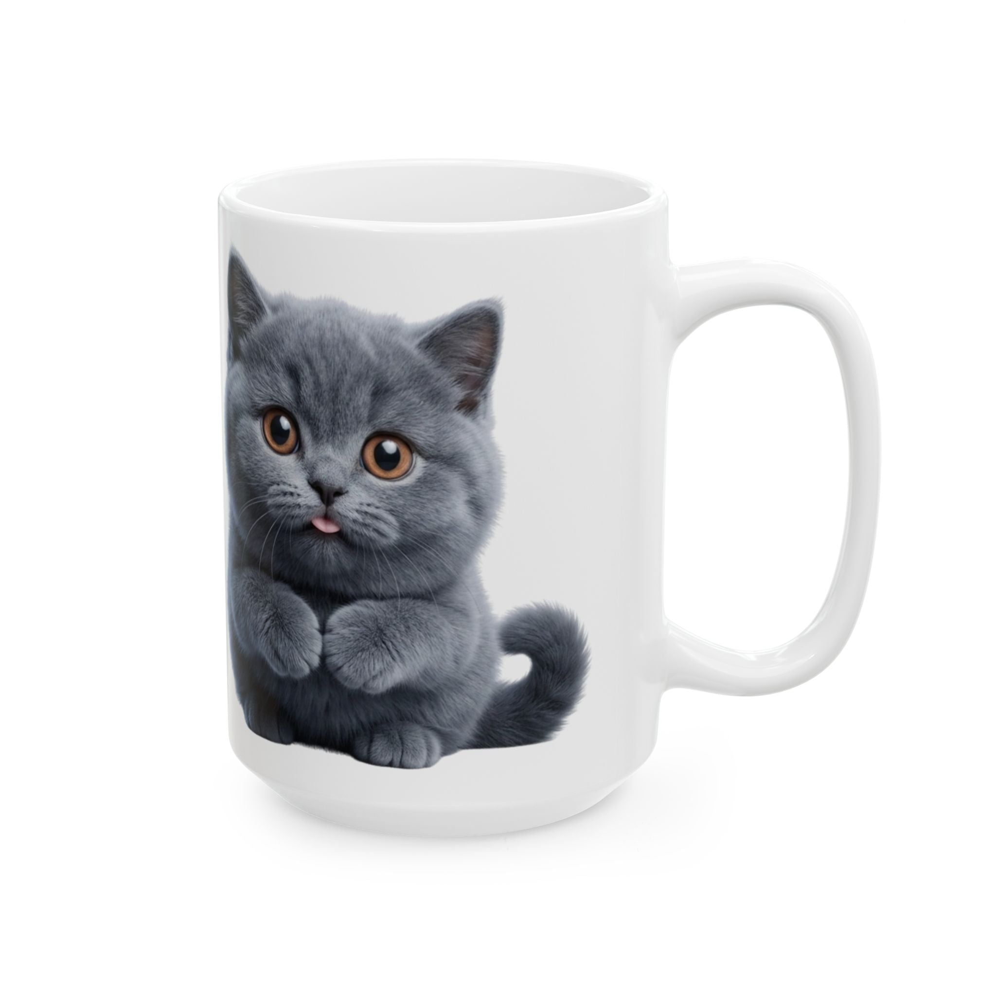 Funny British Shorthair Cat Mug Cute Detective Cat Coffee Cup Lover Gift Ceramic Mug 11oz 15oz