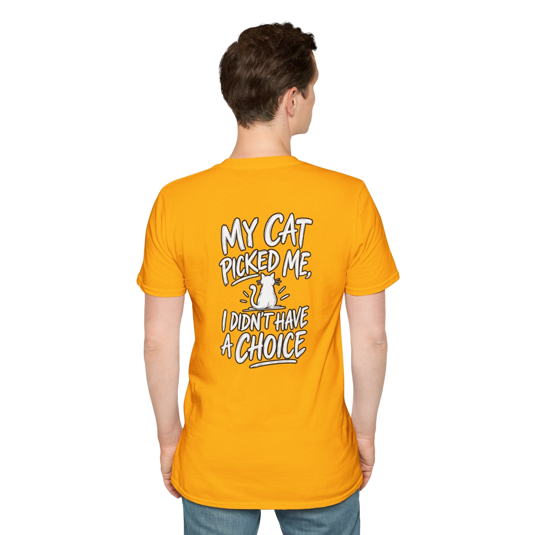 Cat Dad Shirt My Cat Picked Me Dark Humor Sarcastic Graphic Tee Unique Gift Funny Tshirt