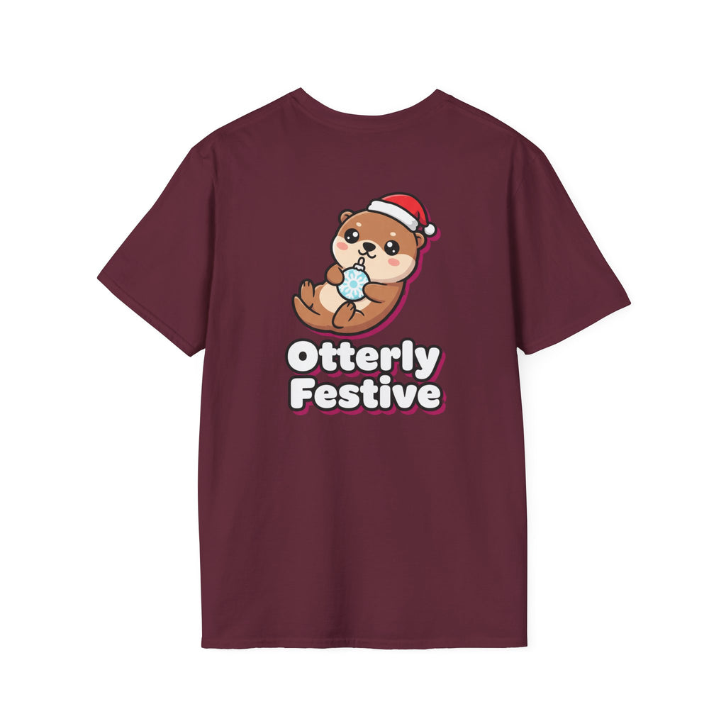 Cute Christmas Shirt Otterly Festive Funny Animal Unisex Softstyle Tee Christmas Gift
