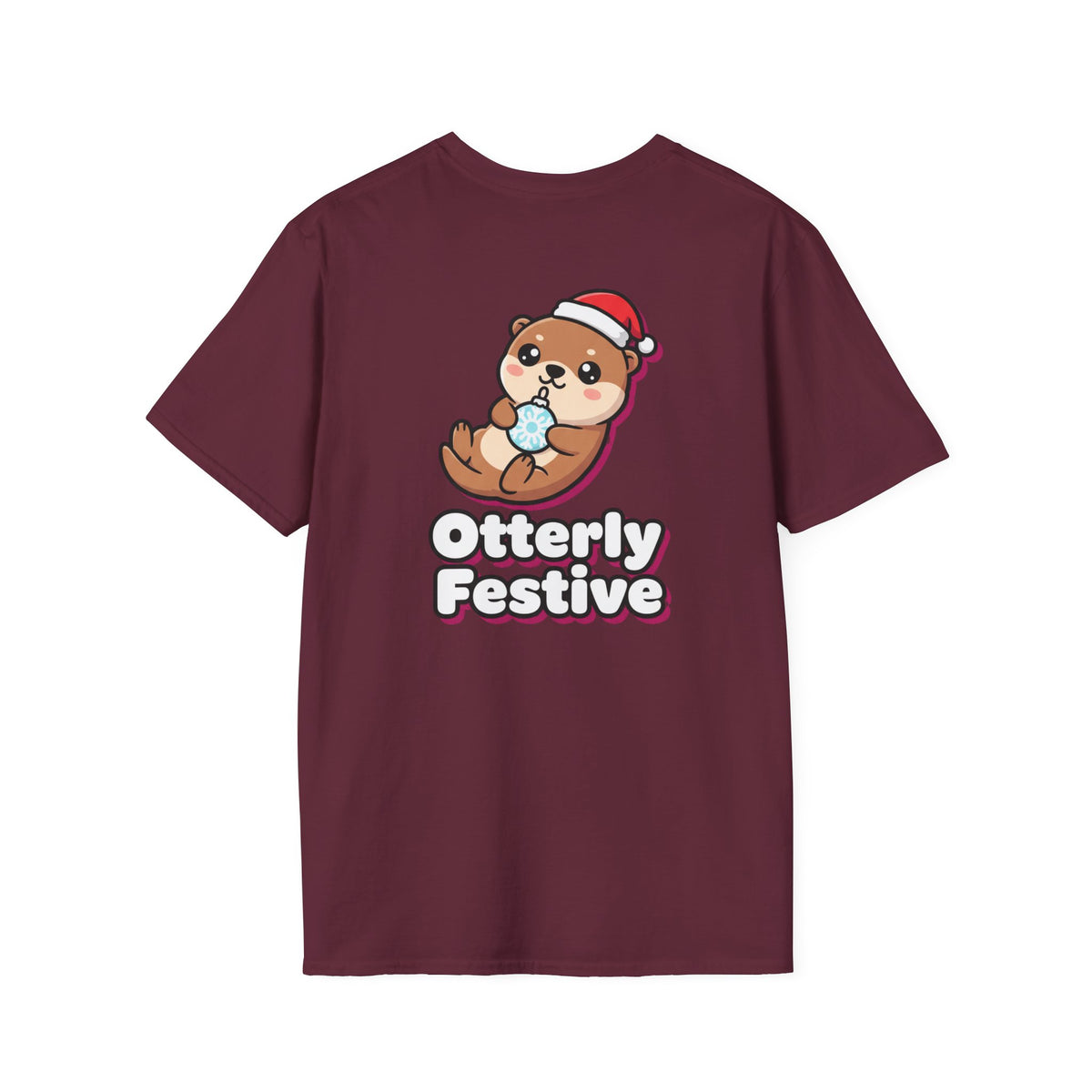 Cute Christmas Shirt Otterly Festive Funny Animal Unisex Softstyle Tee Christmas Gift