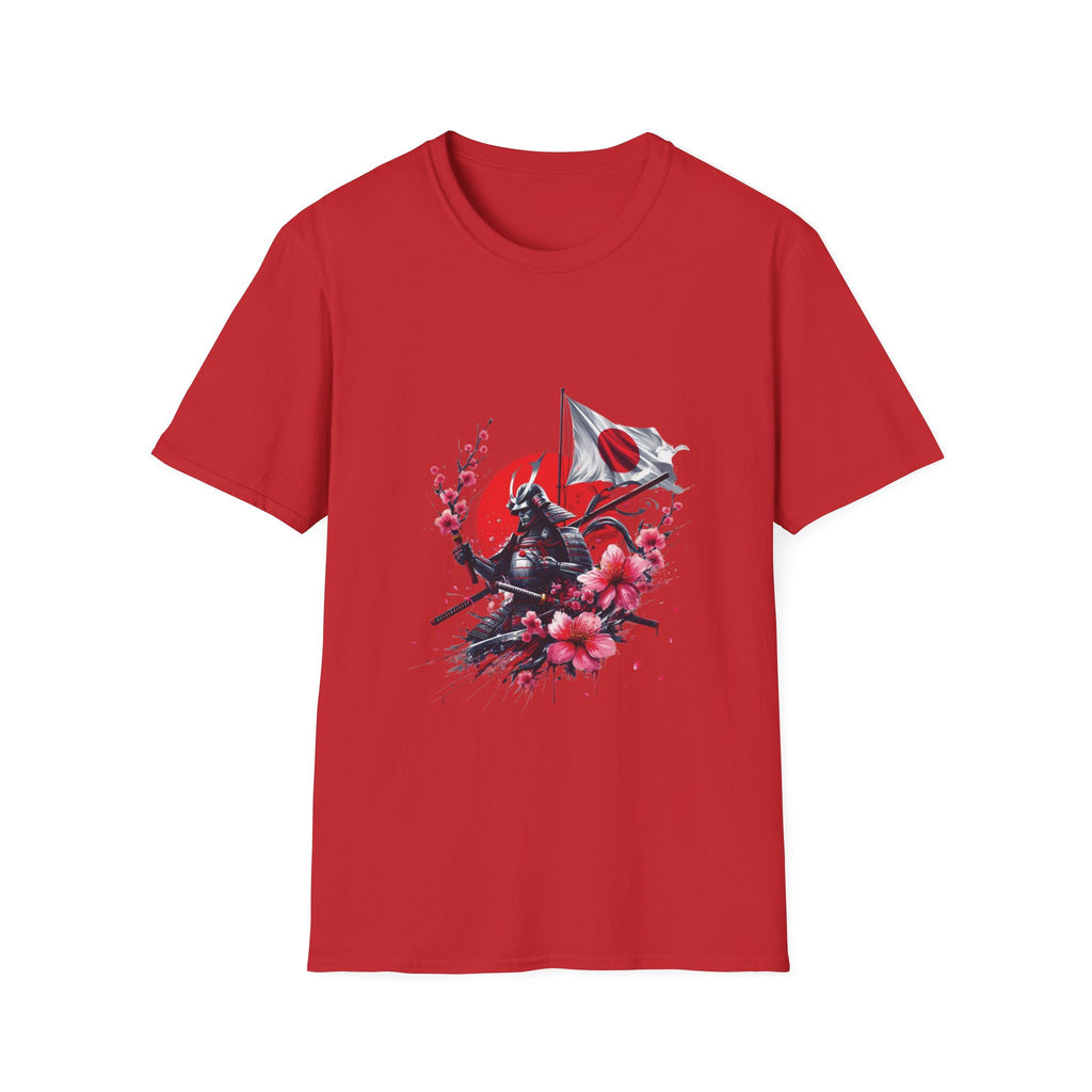 Japan Unisex Softstyle T-Shirt Japanese Art Sakura Samurai Cotton Gift Unique