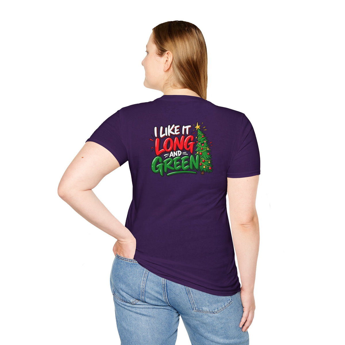 Funny Christmas Pun Tee Cheeky Holiday Shirt Dark Humor Funny Shirt I Like It Long and Green T-Shirt Unique Gift