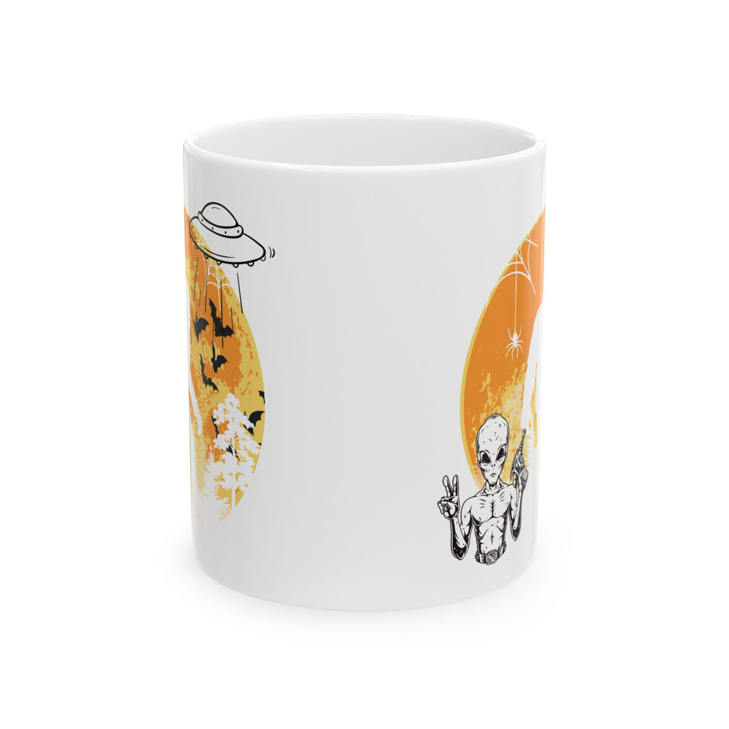 Bigfoot Alien Mug Sasquatch Ceramic Coffee Mug Funny Squatch Coffee Cup 11-Ounce