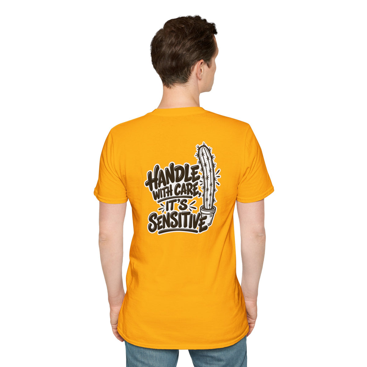 Dark Humor Funny Plant Shirt Handle With Care It's Sensitive Novelty Cactus Tshirt Tee Unique Gift