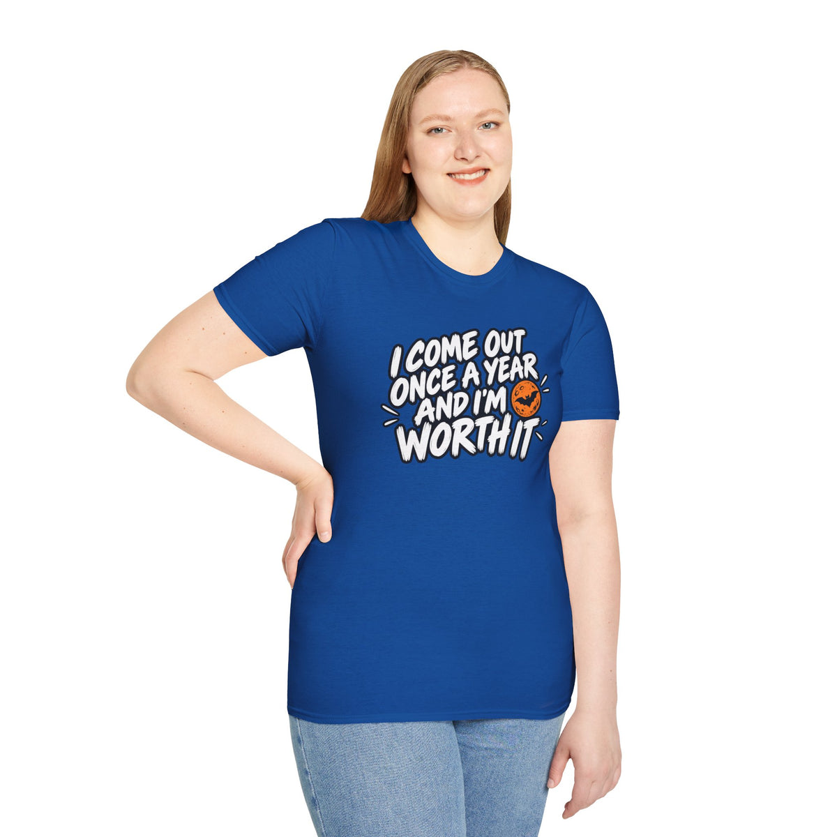 Funny Halloween Shirt I Come Out Once a Year and I'm Worth It Tee Graphic T-Shirt