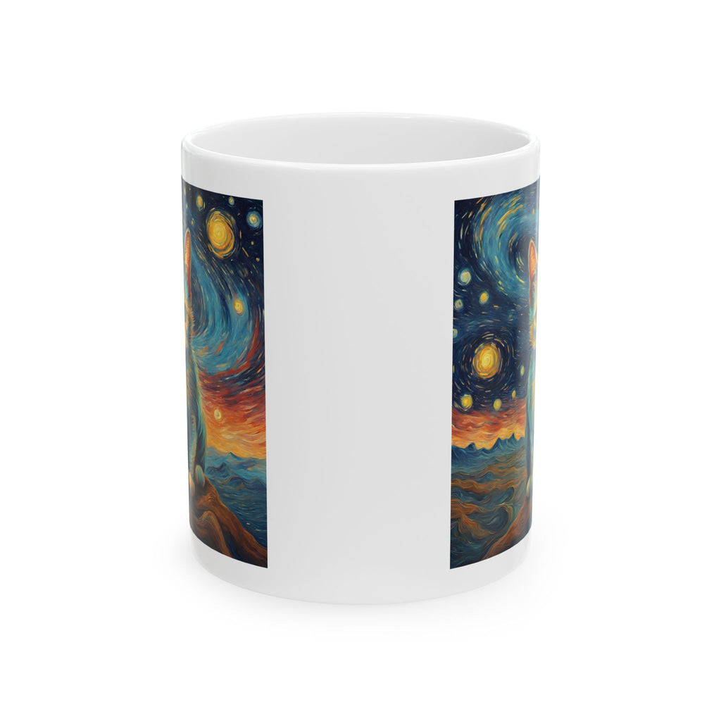 Cat For Mom Lover Van Gogh Art Funny Coffee Tea Ceramic Mug Office Work Cup Gift