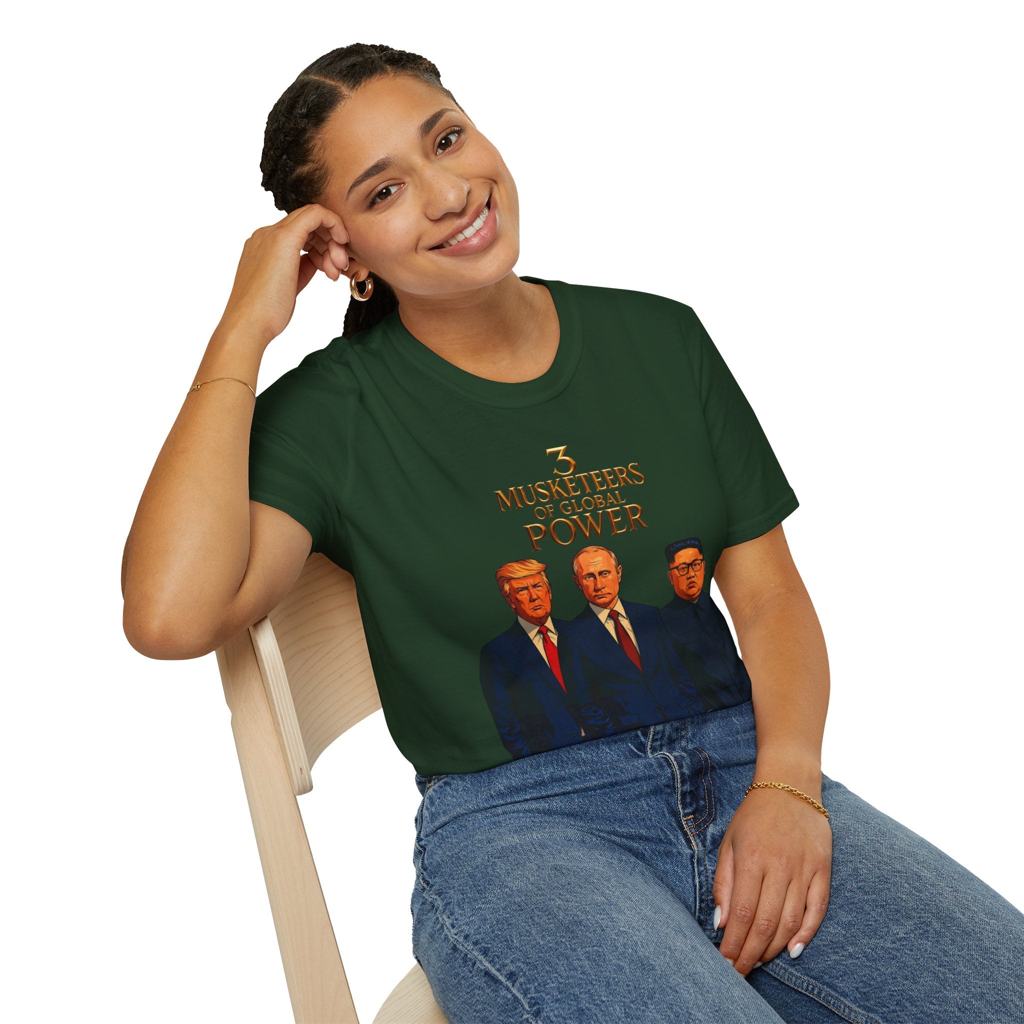 Funny Donald Trump Kim Putin T-Shirt Unique Unisex Softstyle Gift Men Woman Tee