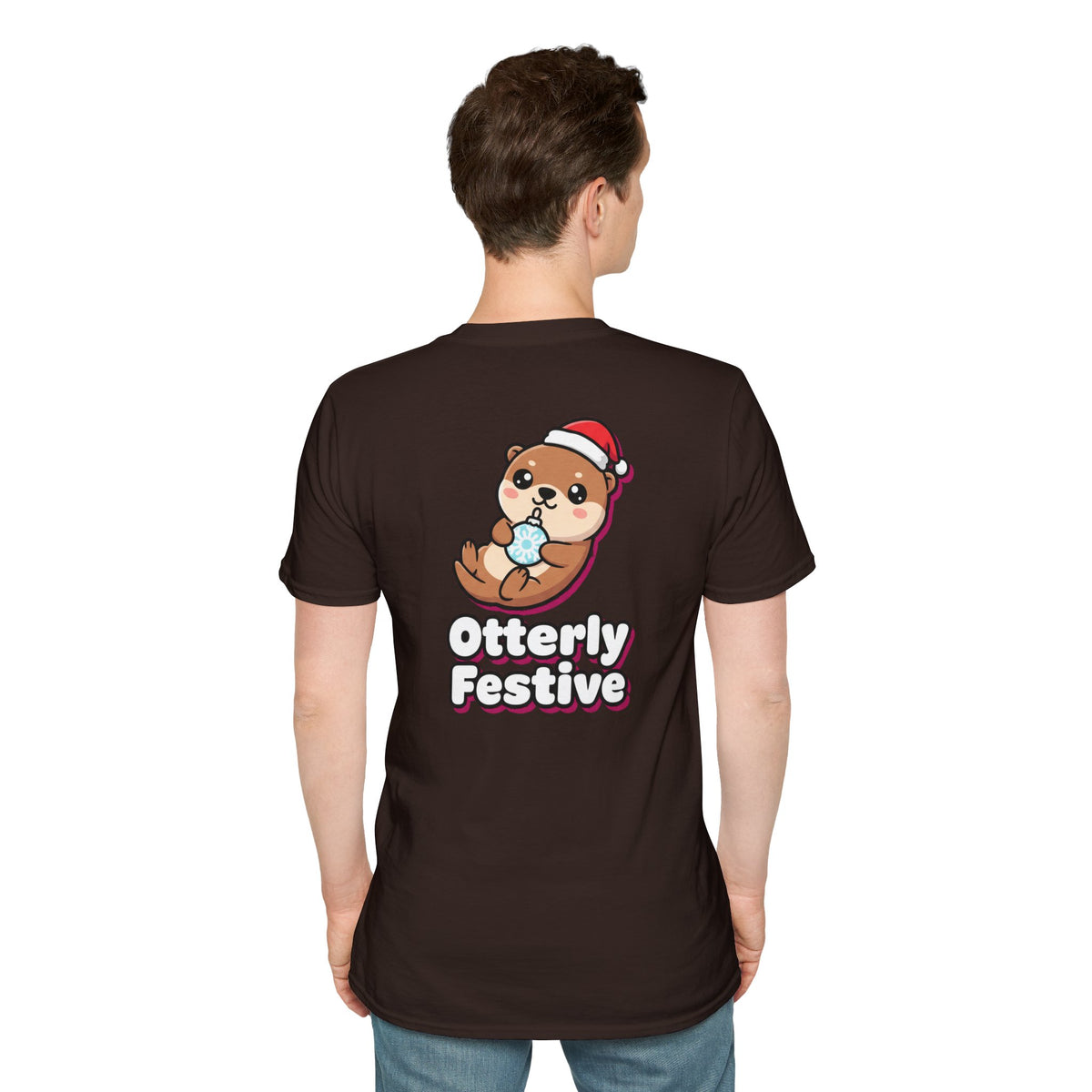 Cute Christmas Shirt Otterly Festive Funny Animal Unisex Softstyle Tee Christmas Gift