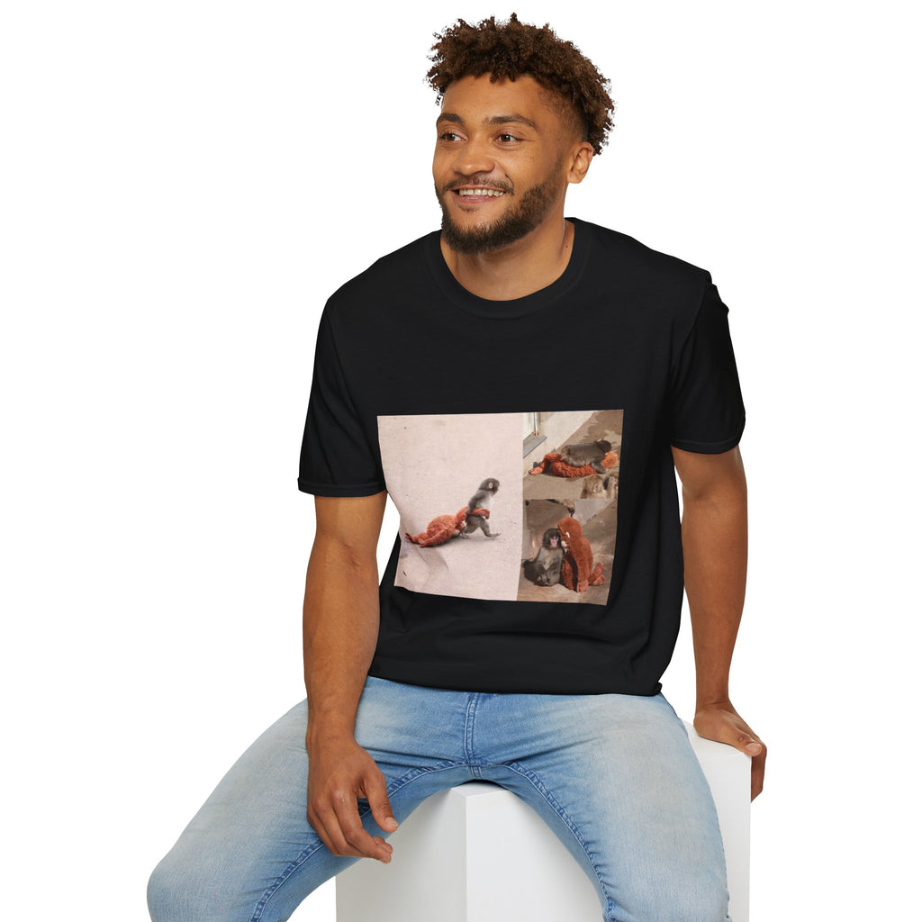 Funny Punch Monkey Viral Animal Tshirt Cute Trendy Unisex Softstyle T-Shirt Gift