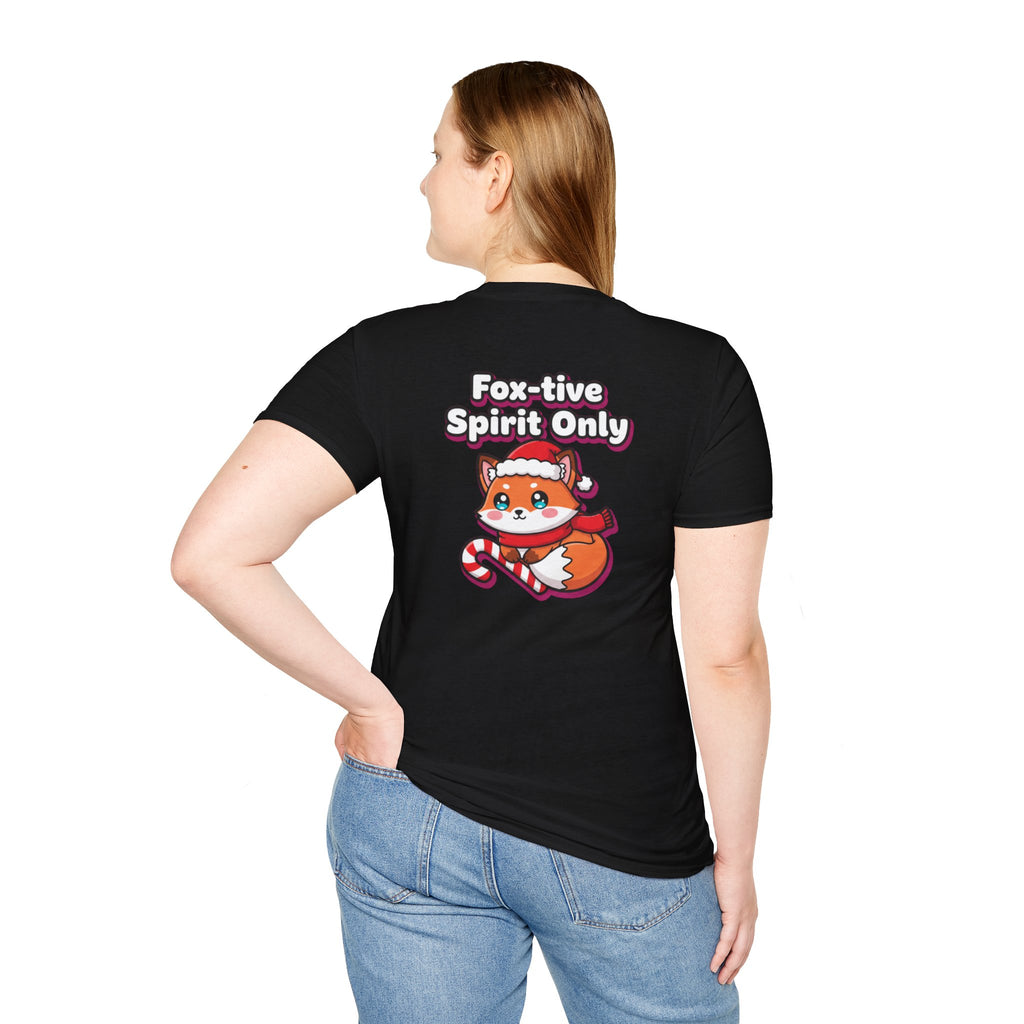 Cute Christmas Shirt Foxtive Spirit Only Funny Animal Unisex Softstyle Tee Christmas Gift