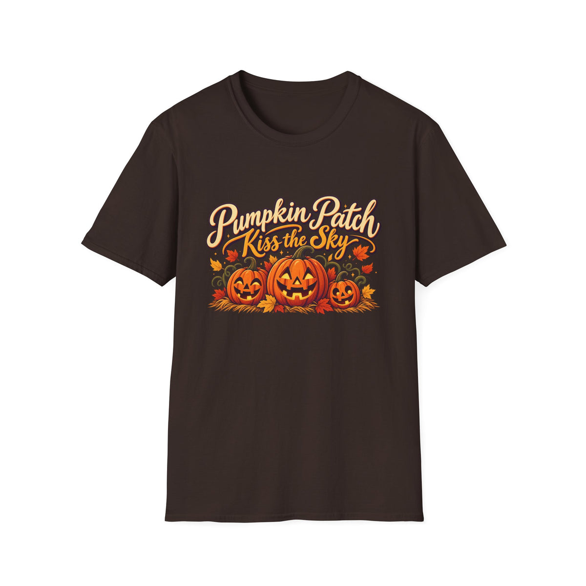 Pumpkin Patch Kiss the Sky Shirt | Cute Fall Jack-O'-Lantern Graphic Tee | Womens Halloween T-Shirt
