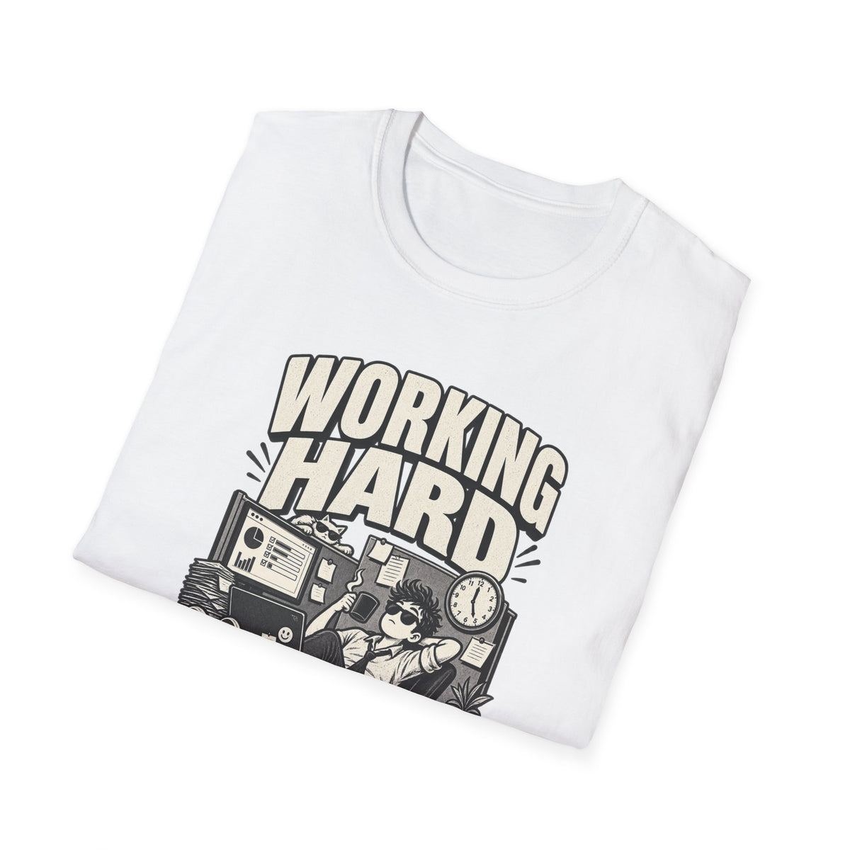 Funny Dark Humor Tshirt — Funny Office Tshirt Dark Humor Graphic Tee Unique Coworker Gift WORKING HARD Shirt
