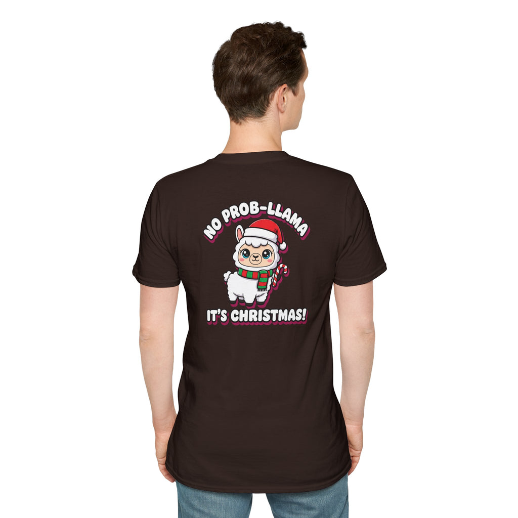 Cute Christmas Shirt No Prob Llama Its Christmas Funny Animal Unisex Softstyle Tee Christmas Gift