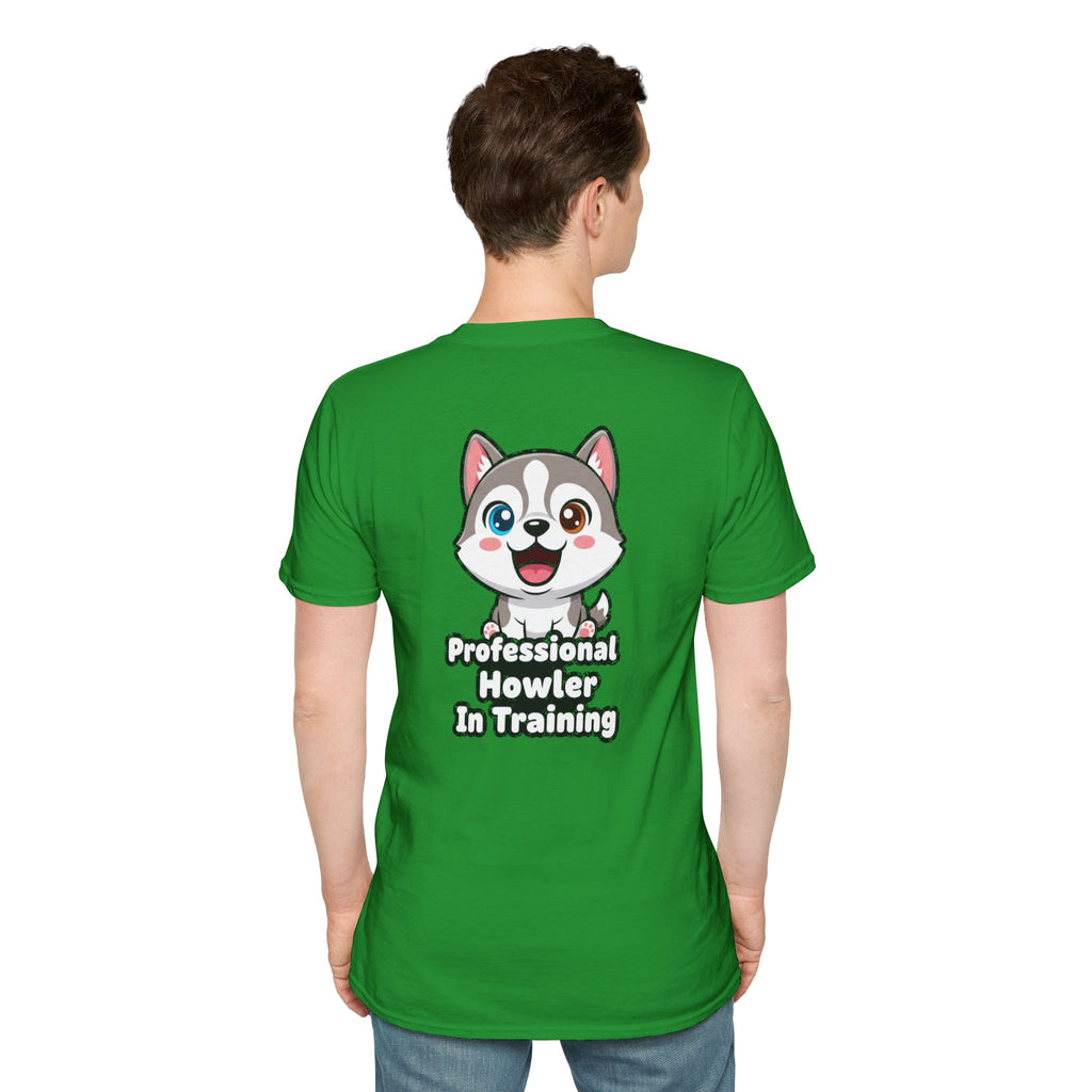 Cute Husky Shirt Professional Howler In Training Funny Dog Lover Unisex Softstyle Tee Gift