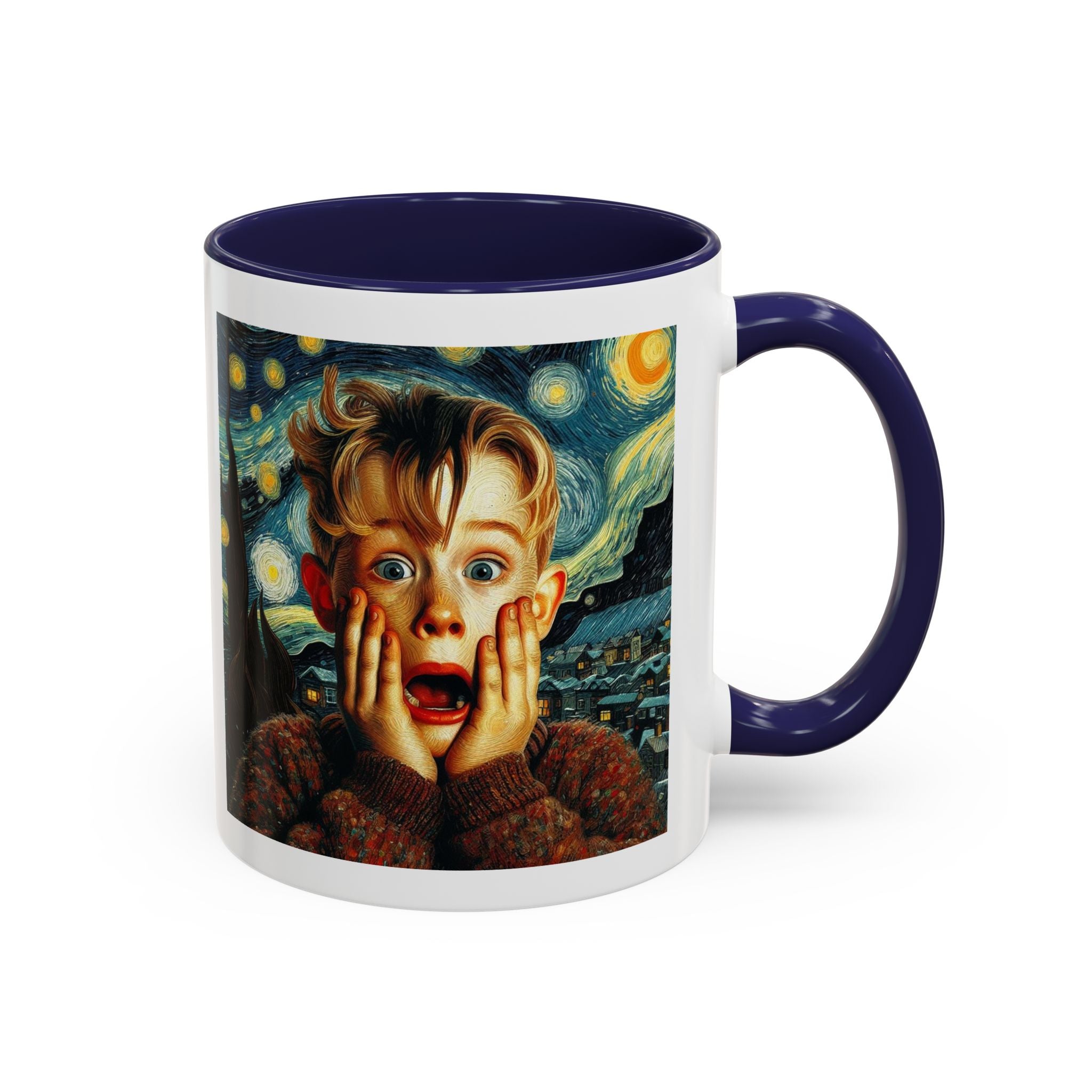 Home Alone Mug Kevin in Van Gogh Style Christmas New Year Funny Coffee Cup 2024