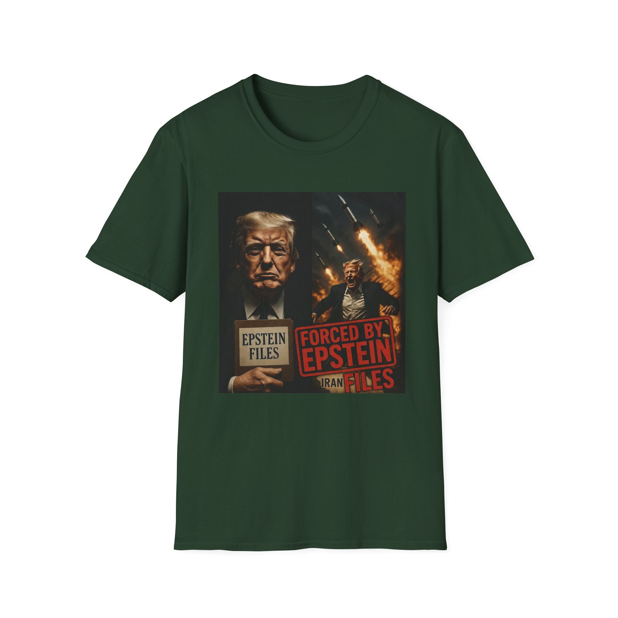 Funny Trump-Epstein T-Shirt Conspiracy Theory Unique Unisex Softstyle Tshirt