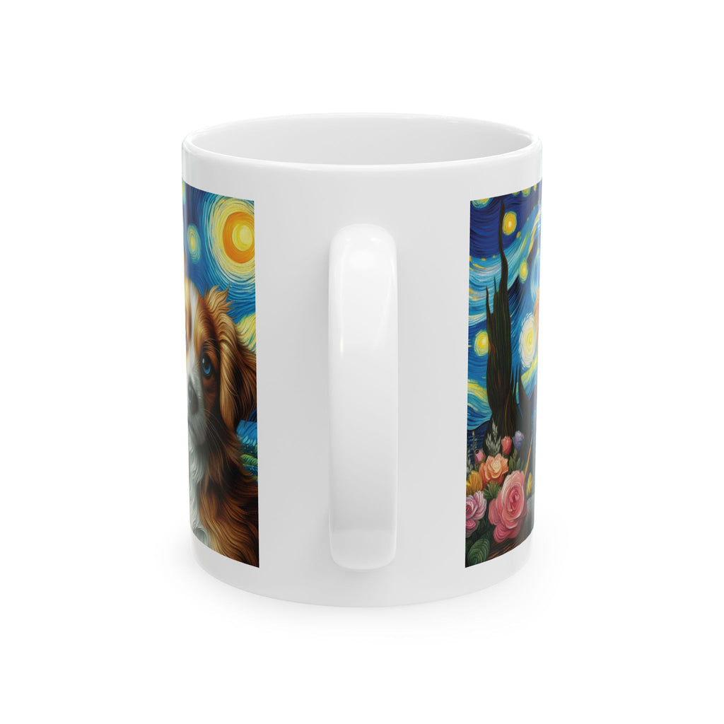 Cute Dog Van Gogh Art Starry Night Funny Tea Coffee Cup Gift Doggie Lover Mom