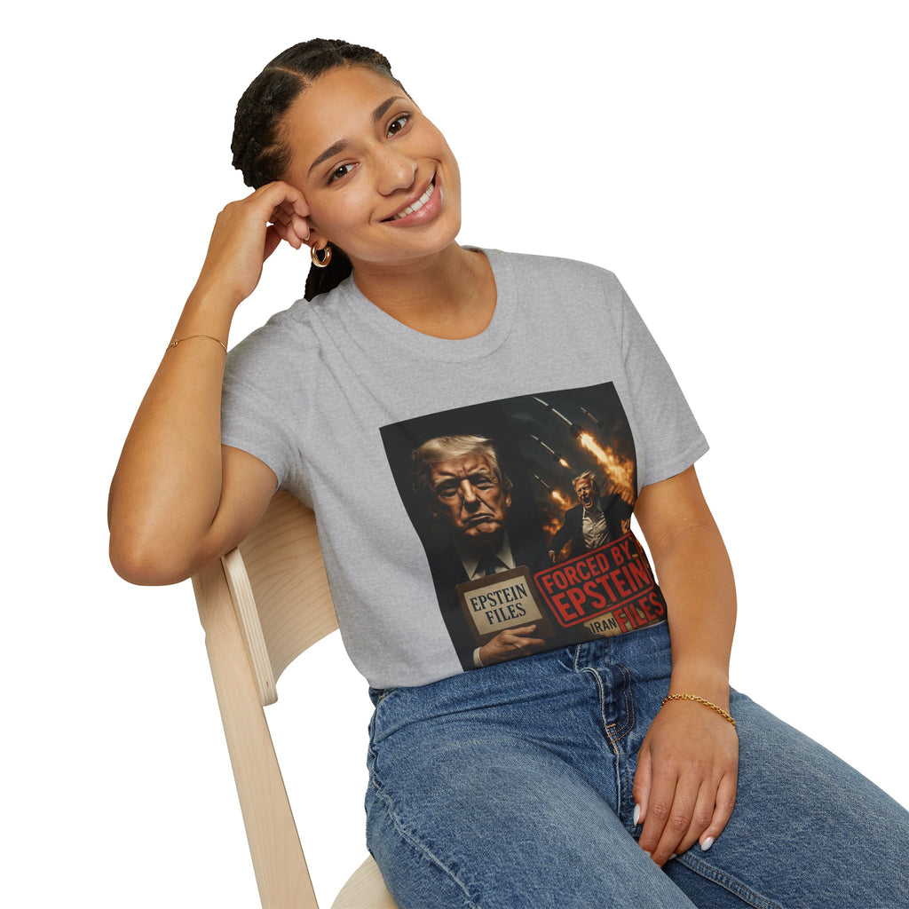 Funny Trump-Epstein T-Shirt Conspiracy Theory Unique Unisex Softstyle Tshirt