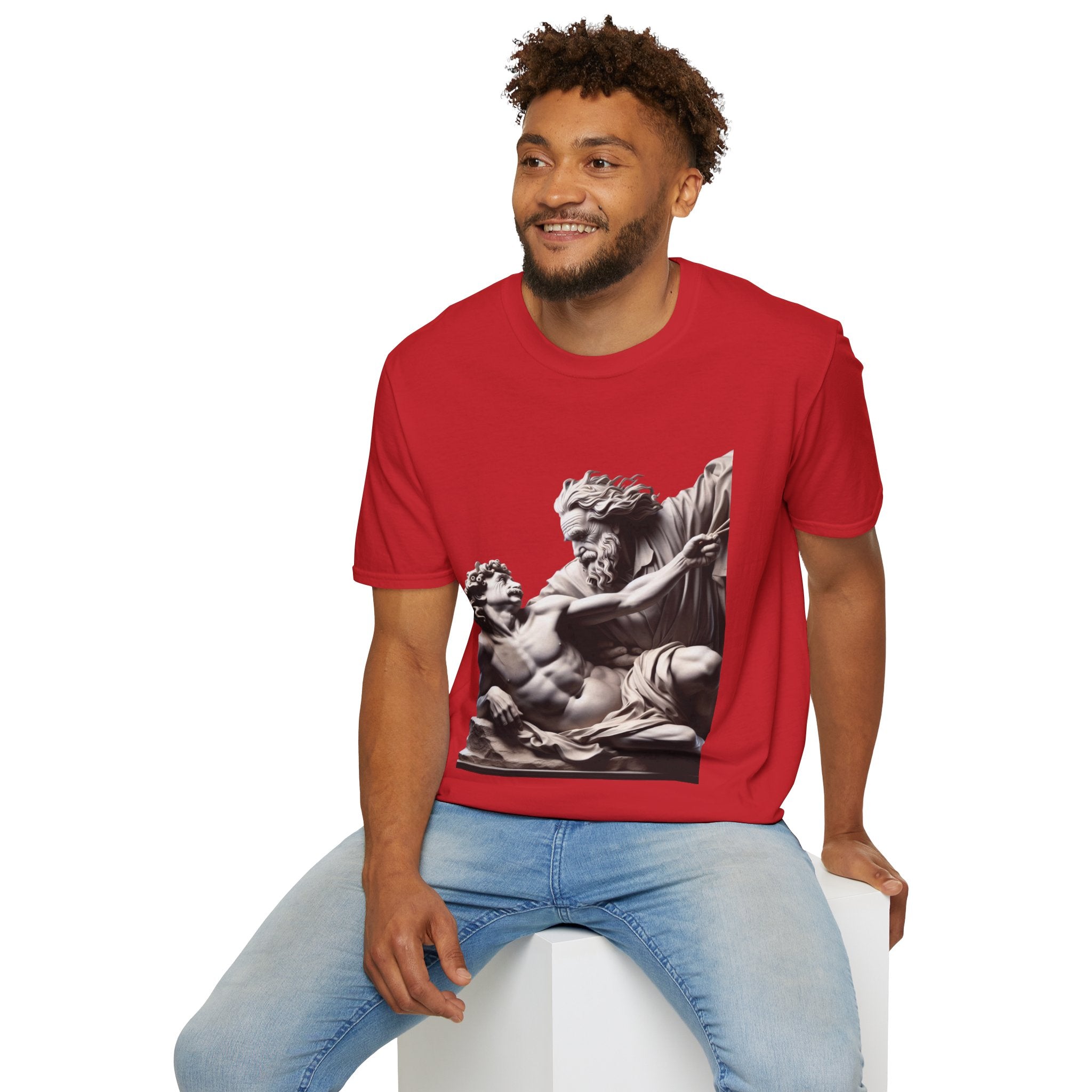 Funny Albert Einstein Unisex Softstyle T-Shirt Unique Gift Cotton T-shirt Art