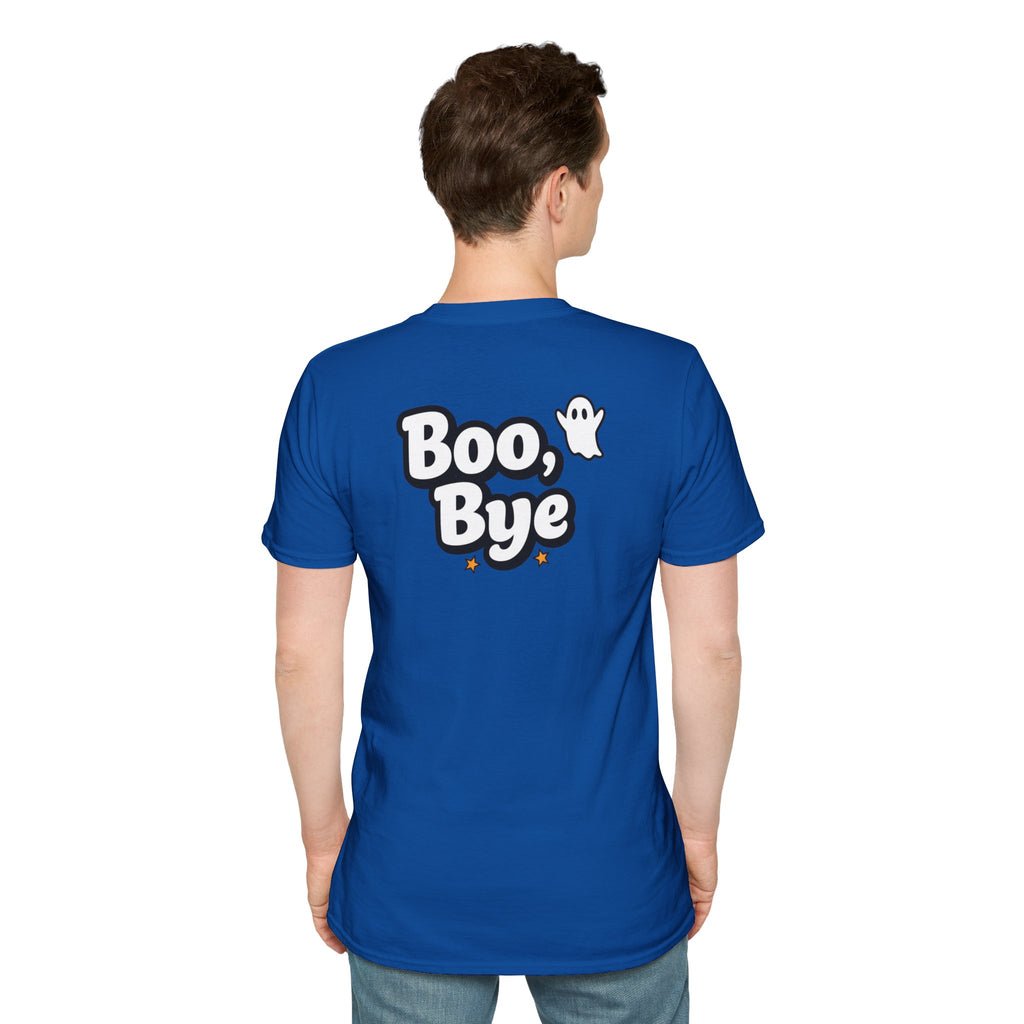 Dark Humor Halloween Shirt Boo Bye Funny Minimalist Ghost Sarcastic Unisex Softstyle Tee Adult Halloween Gift