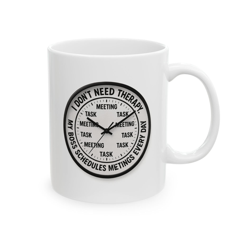 Funny Unique My Boss Ceramic Coffee Mug Clock Gift Tea Lovers Work Coworker Cup 11oz