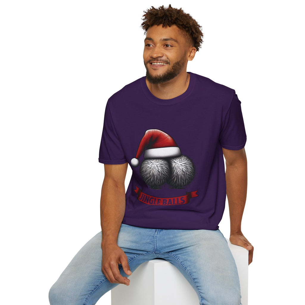 Tshirt Jingle Balls Funny Christmas T-Shirt Xmas Gift Tops Unisex Softstyle 2027