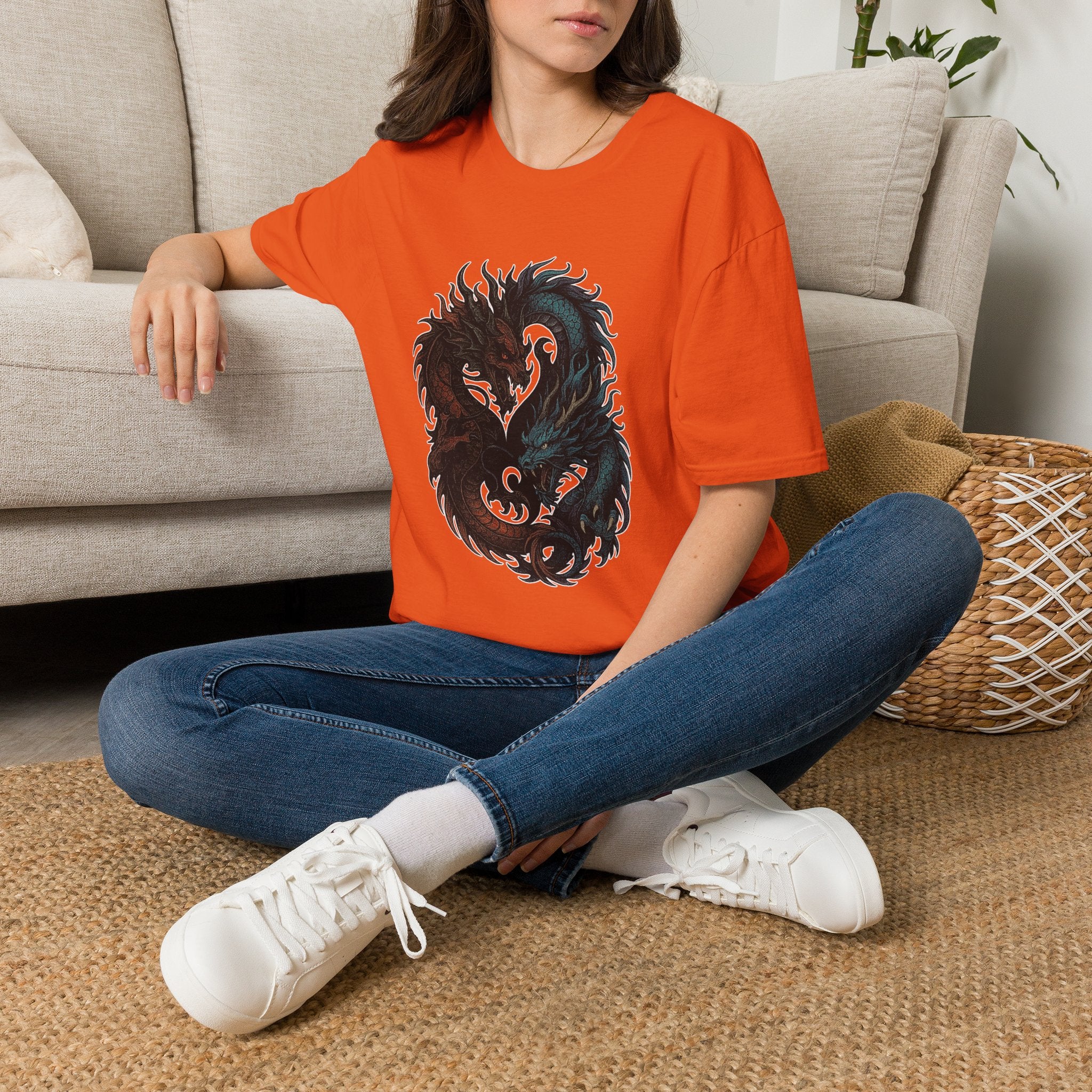 Dragon T-shirt Men Women Graphic Tee Clothing Apparel Chinese Dagon Symbol Gift