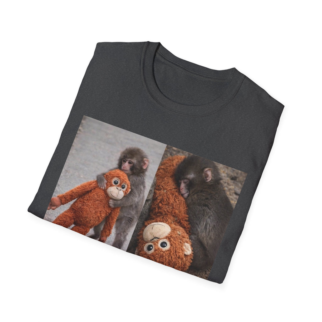 Funny Punch Monkey Viral Animal Tshirt Cute Trendy Unisex Softstyle T-Shirt Gift