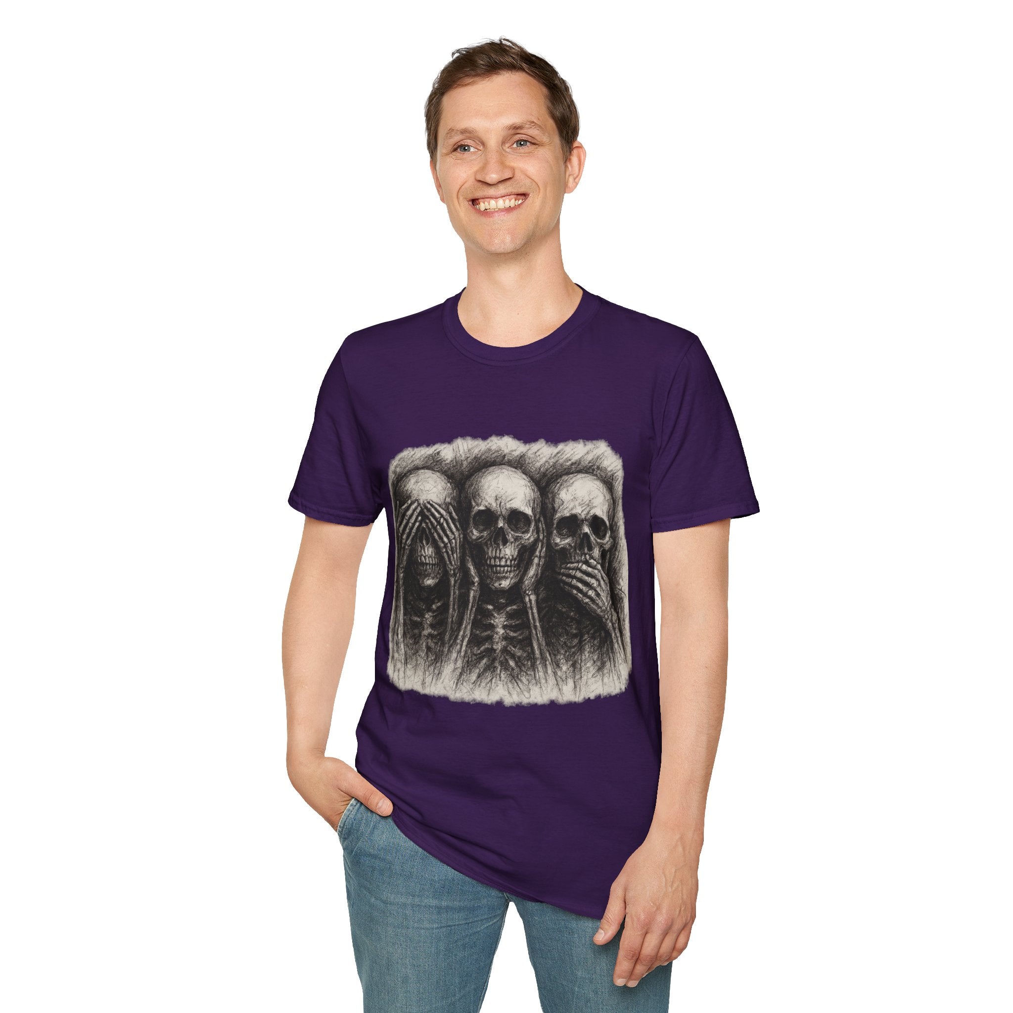 Mens Skull T-shirt Graphic Tees Skeleton Apparel Clothing Skulls Accessories Best Gift