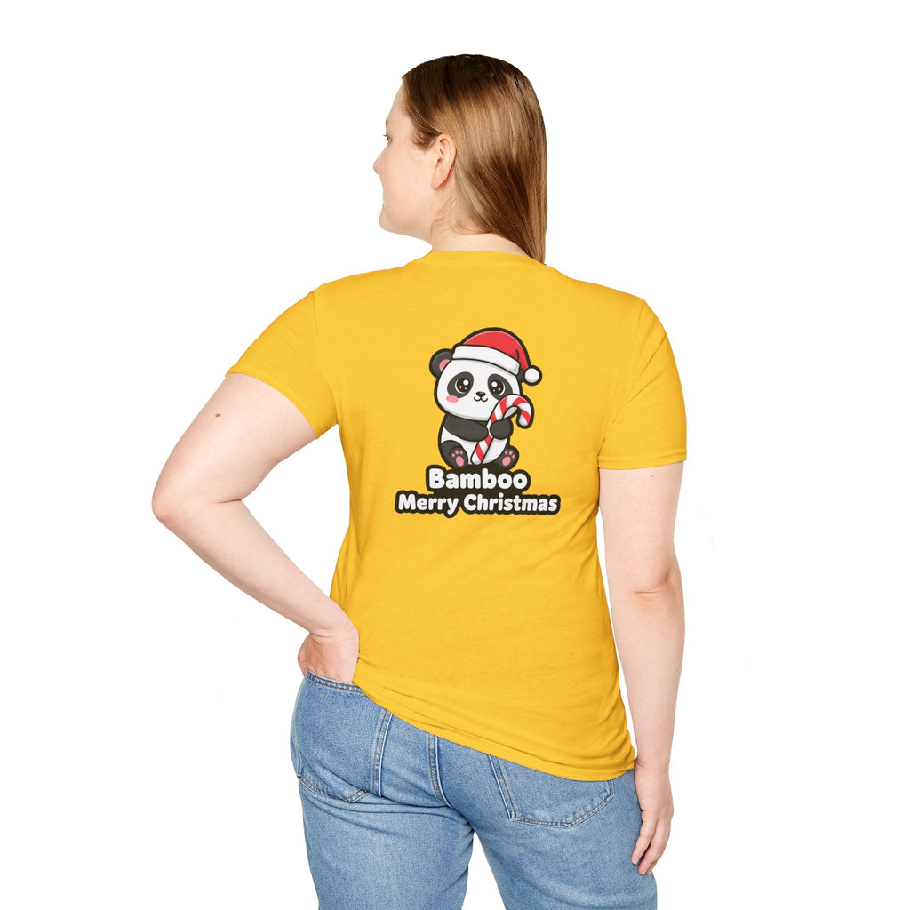 Cute Christmas Shirt Bamboo Merry Christmas Funny Animal Unisex Softstyle Tee Christmas Gift