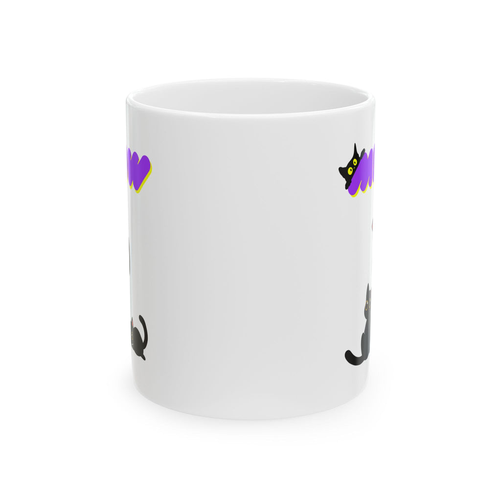 Cat Mug Tea Coffee Cup Ceramic Mug Meow Mug 11oz Unique Gift Kids Kitty Lovers